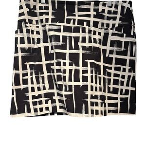 Black and White Patterned Mini Skort
